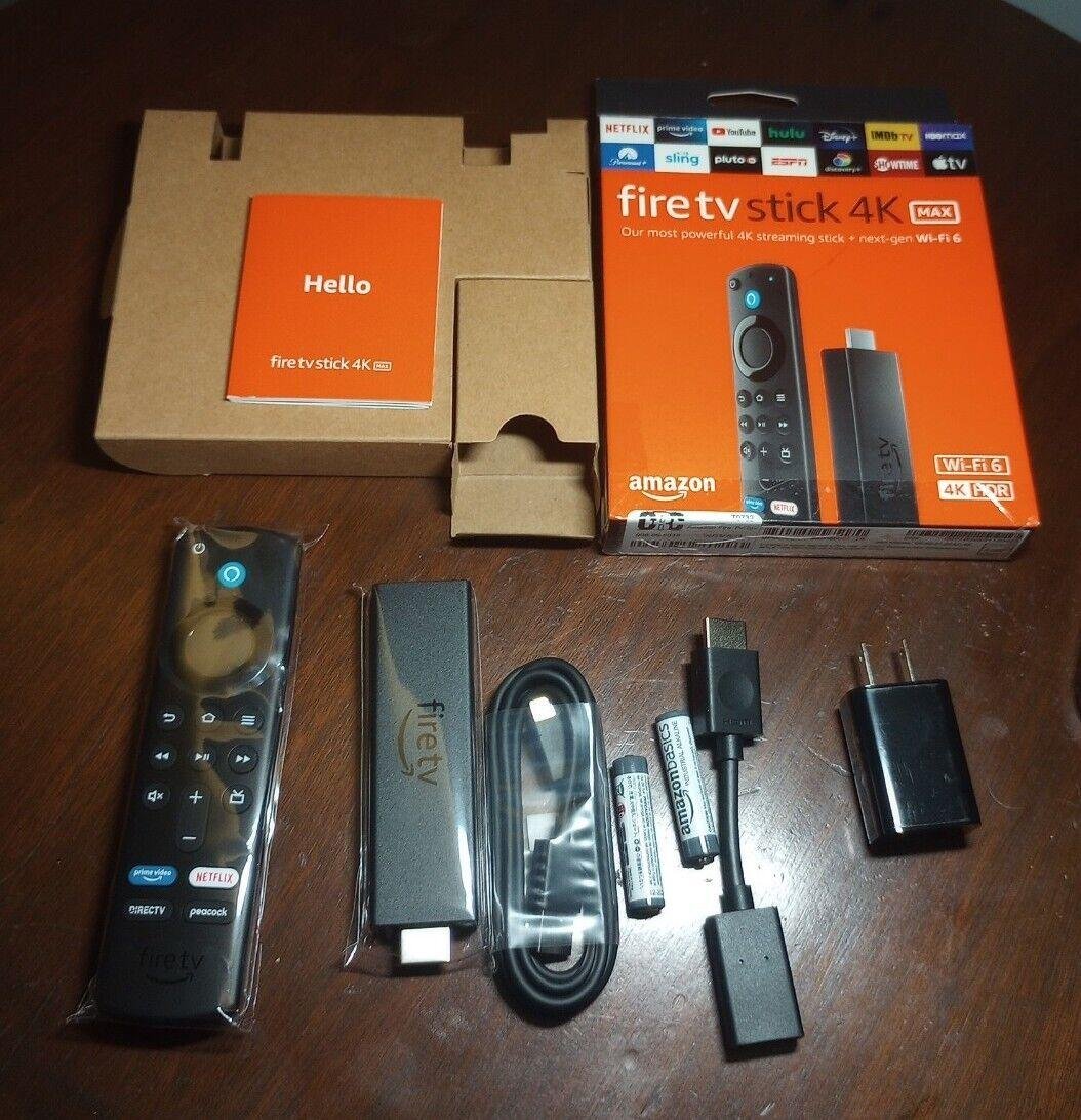 New Amazon Fire TV Stick 4K MAX Streaming device WiFi-6 Alexa Voice TV Remote 