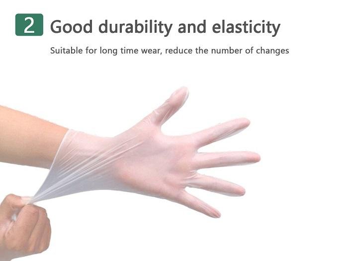 M4.5g Disposable Vinyl PVC Glovees Powder Free White Blue Examination Glovees Wh