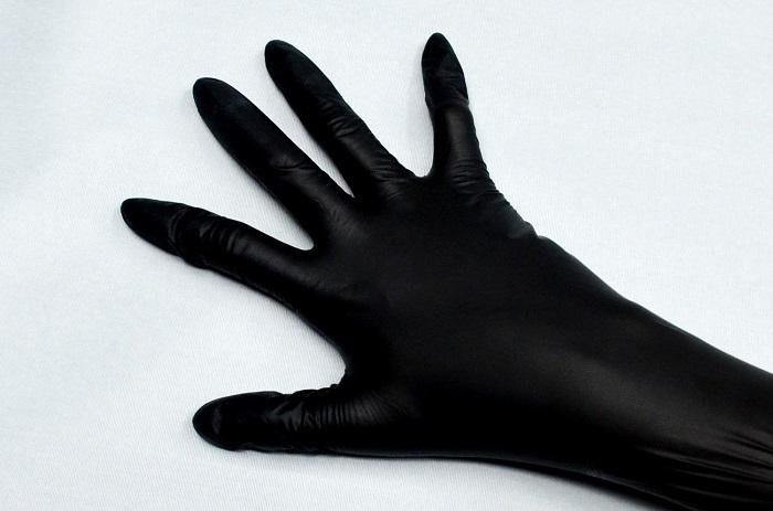 Widely used high quality nitrile disposable glovees powder free black disposable 3