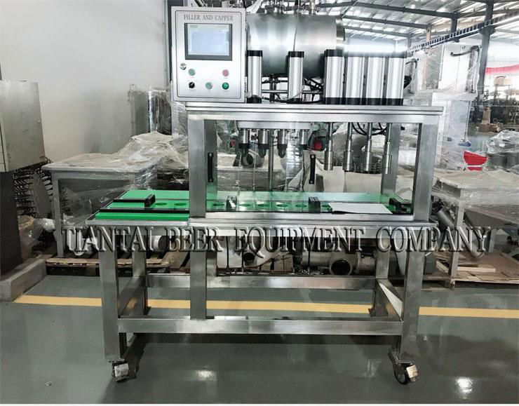 High quality 4-Station Manual beer bottling machine bottle filling and capping T