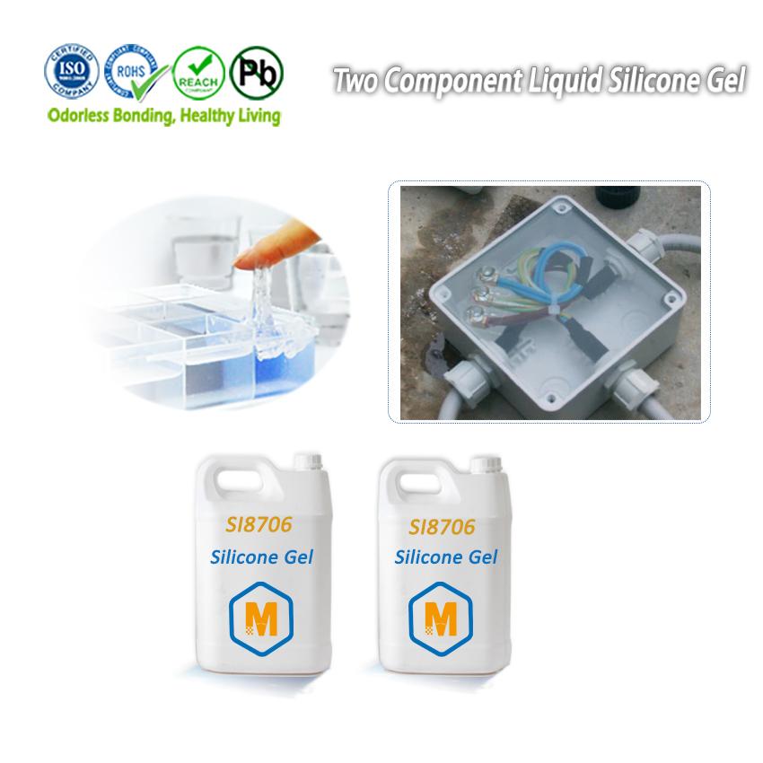 Two Component Dielectric Insulation Liquid Silicone Gel SI8707 4