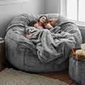  Bean Bag ChairFoam Big Sofa Faux Fur Cover living room sofas 4