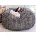  Bean Bag ChairFoam Big Sofa Faux Fur Cover living room sofas 5