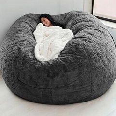  Bean Bag ChairFoam Big Sofa Faux Fur Cover living room sofas