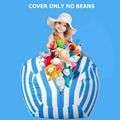  Kids Stuffed Animal Storage Bean Bag Chair Cover Zipper Beanba  2