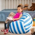  Kids Stuffed Animal Storage Bean Bag Chair Cover Zipper Beanba  5