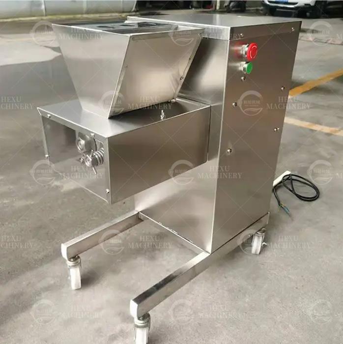 Two Blades Fresh Meat Slicing Equipment For Cutting Cooked Meat Barbecued Pork 3