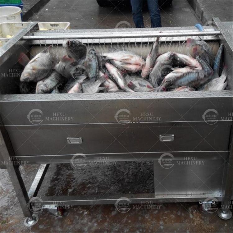 Automatic Brush Fish Scale Removing Machine Seafood Cleaning Polishing Machine 2