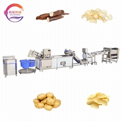 Automatic Potato French Fries Production Line Potato Chips Making Machine