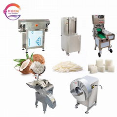 coconut peeler grater machine coconut cube cutting shredding processing line 