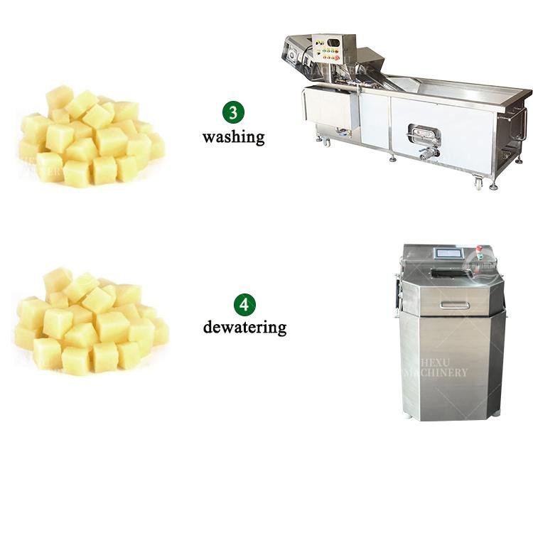 vegetable-fruit cutter dicer line of washing and drying potato machines 3