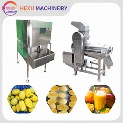  Fruit Peeling Cutting Machine Mango Juice Pulp Puree Juice Extractor