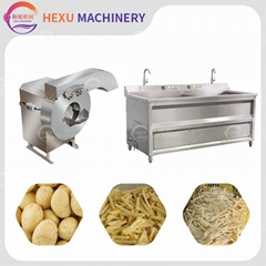 Potato Cutting Machine French Fries Cutter Potato Chips Washing Cutting Machine