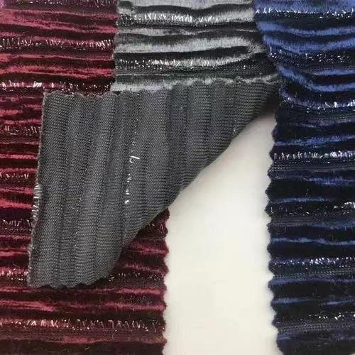 weft knitted bright silk velvet fabric 2