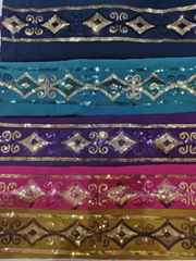 Rayon gold embroidery