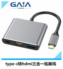 type-C 转 HDMI母头 USB-C转HDMI转接线，