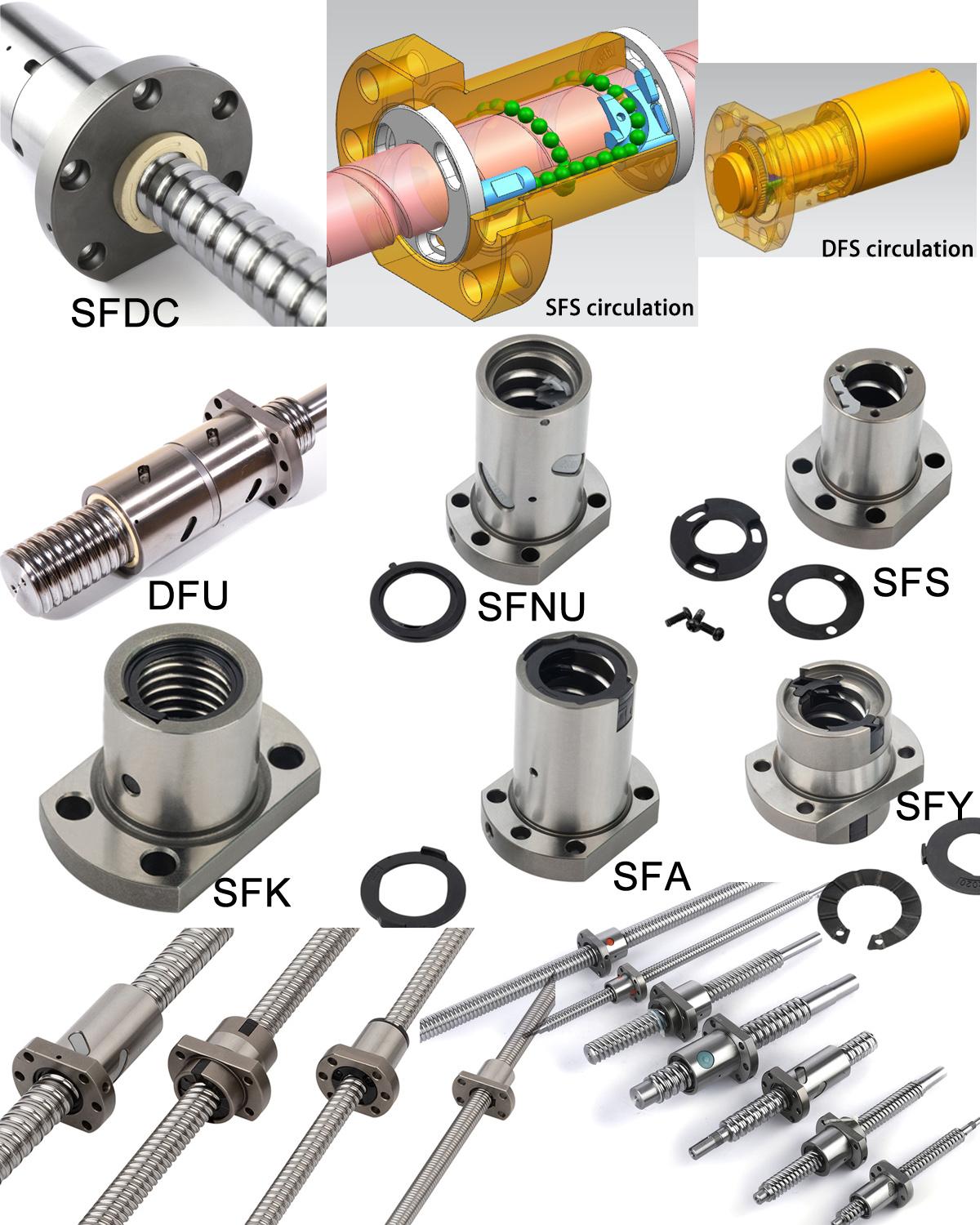 CNC router 16mm diameter ballscrew ball screw SFU1605 SFU2005 with end machining