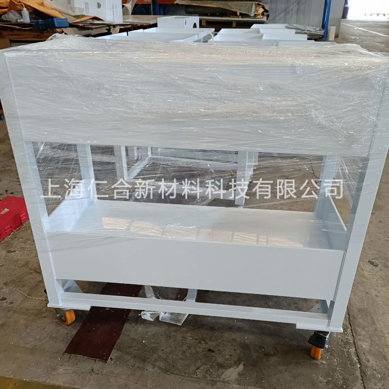 上海耐酸碱實驗室pp推車 石英舟光伏週轉車 pp石墨舟推車生產廠家 3