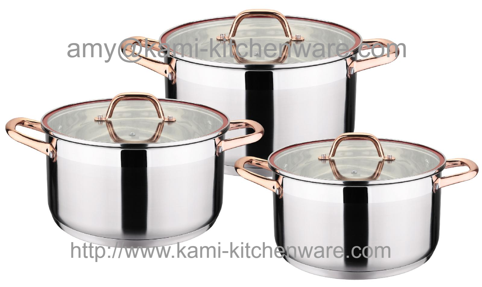 6PCS Straight cooker set with glass cover