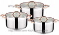 6PCS Straight cooker set with glass