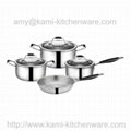 7PCS  3 tri-ply stainless steel pot