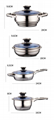 21PCS European style wide edge stainless steel cooking pots cookware set 2
