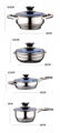 21PCS European style wide edge stainless steel cooking pots cookware set