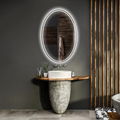 LAM013 Large Circle Elegant LED Bathroom Mirror