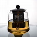 Customized Borosilicate Glass Teapot with 304 Stainless Steel Infuser Strainer