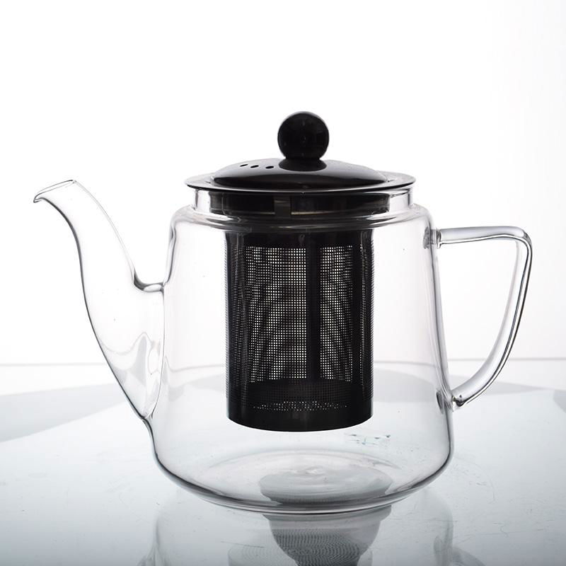 Customized Borosilicate Glass Teapot with 304 Stainless Steel Infuser Strainer 4
