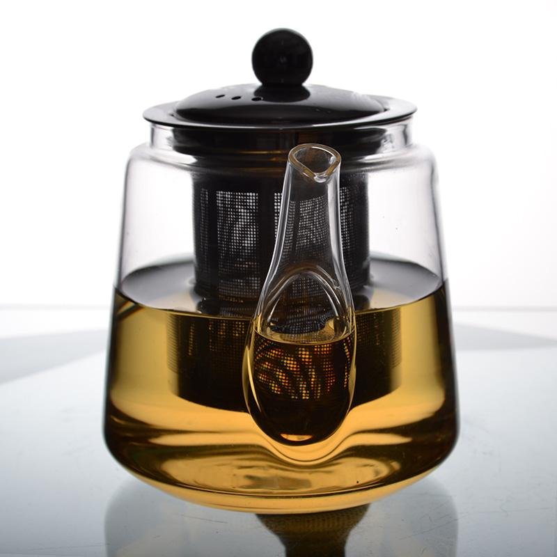 Customized Borosilicate Glass Teapot with 304 Stainless Steel Infuser Strainer 5