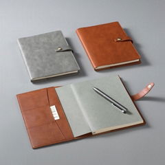 Classic magnetic buckle built-in card slot notebook