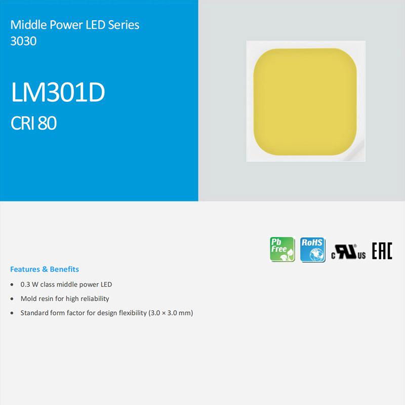 Samsung LM302D display refers to 80+ lamp beads 1W 6V street lights 3