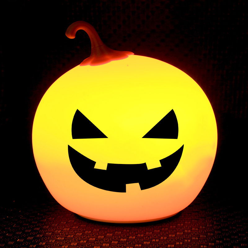 Halloween jack-o '-lantern silicone pat night light festive atmosphere lights co 4