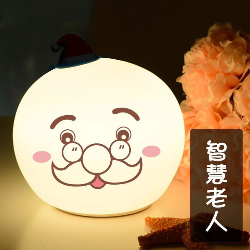 Christmas Gift Night Light Old Man Snowman Decoration Table Lamp Rechargeable Pa