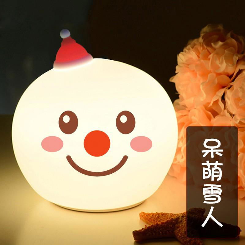 Christmas Gift Night Light Old Man Snowman Decoration Table Lamp Rechargeable Pa 3