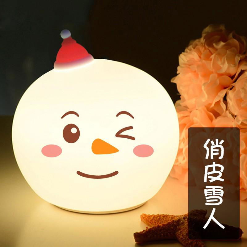 Christmas Gift Night Light Old Man Snowman Decoration Table Lamp Rechargeable Pa 4