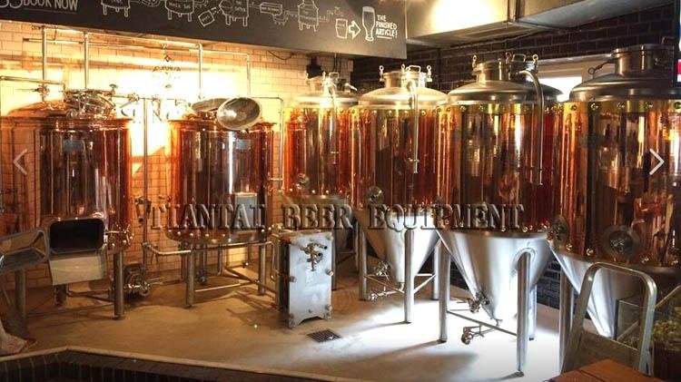 500L Red Copper Steam heated 2 vessel Brewhouse Brewery for sale