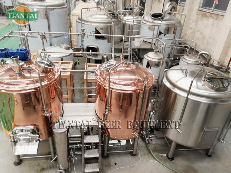 500L Red Copper Steam heated 2 vessel Brewhouse Brewery for sale 3