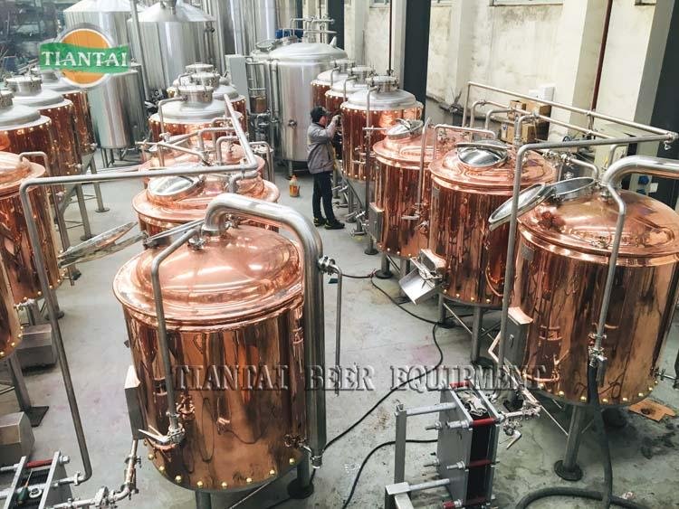 500L Red Copper Steam heated 2 vessel Brewhouse Brewery for sale 5