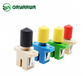 Ceramic Sleeve Hybrid Fiber Optic SC To ST Adapter For CATV CCTV FTTH