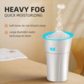 New Arrivel Zhenqi LED Light 280ml Jellyfish spray 2 mode Car Humidifier