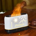 Hot Sellings Zhenqi Flame Humidifier Remote Control Warm Light Essential Oil 2