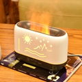 Hot Sellings Zhenqi Flame Humidifier Remote Control Warm Light Essential Oil 3