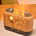 Hot Sellings Zhenqi Flame Humidifier Remote Control Warm Light Essential Oil 5