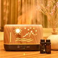 Hot Sellings Zhenqi Flame Humidifier Remote Control Warm Light Essential Oil 7