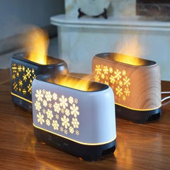New Arrivel Zhenqi Snowflake Hollow Warm Light Humidifier with Timing Foution
