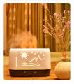 Hot Sellings Zhenqi Flame Humidifier Remote Control Warm Light Essential Oil 12