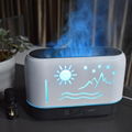 2023 Zhenqi Flame Humidifier 7 Colors LED Lights for Office With Remote Control  1