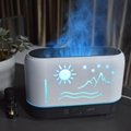 2023 Zhenqi Flame Humidifier 7 Colors LED Lights for Office With Remote Control 